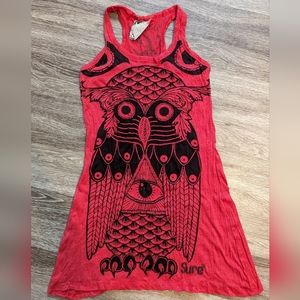Sure Design Owl Racer back Tank Dress